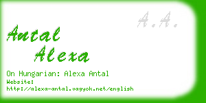 antal alexa business card